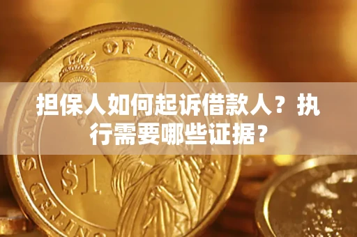 武汉担保人如何起诉借款人？执行需要哪些证据？
