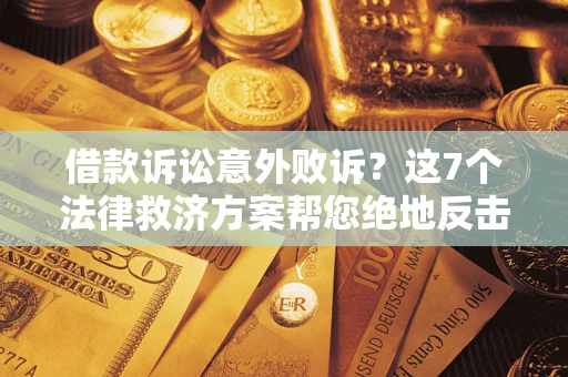 武汉借款诉讼意外败诉？这7个法律救济方案帮您绝地反击！