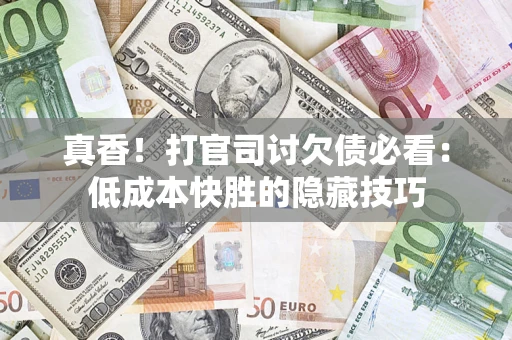 武汉真香！打官司讨欠债必看：低成本快胜的隐藏技巧