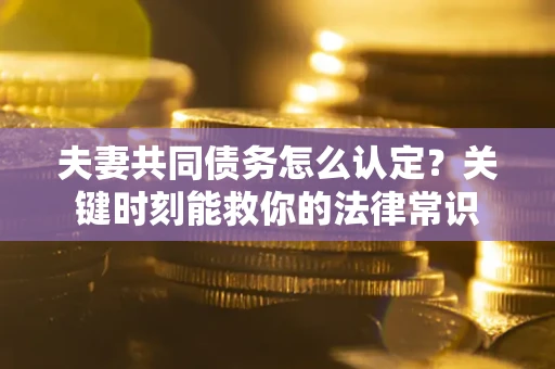 武汉夫妻共同债务怎么认定？关键时刻能救你的法律常识